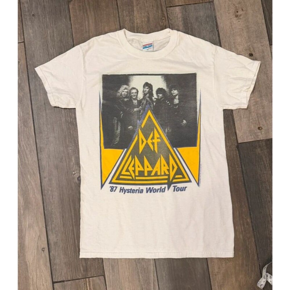 Y2k Def Leppard Junk Food Tees ‘87 Hysteria Tour Tshirt
